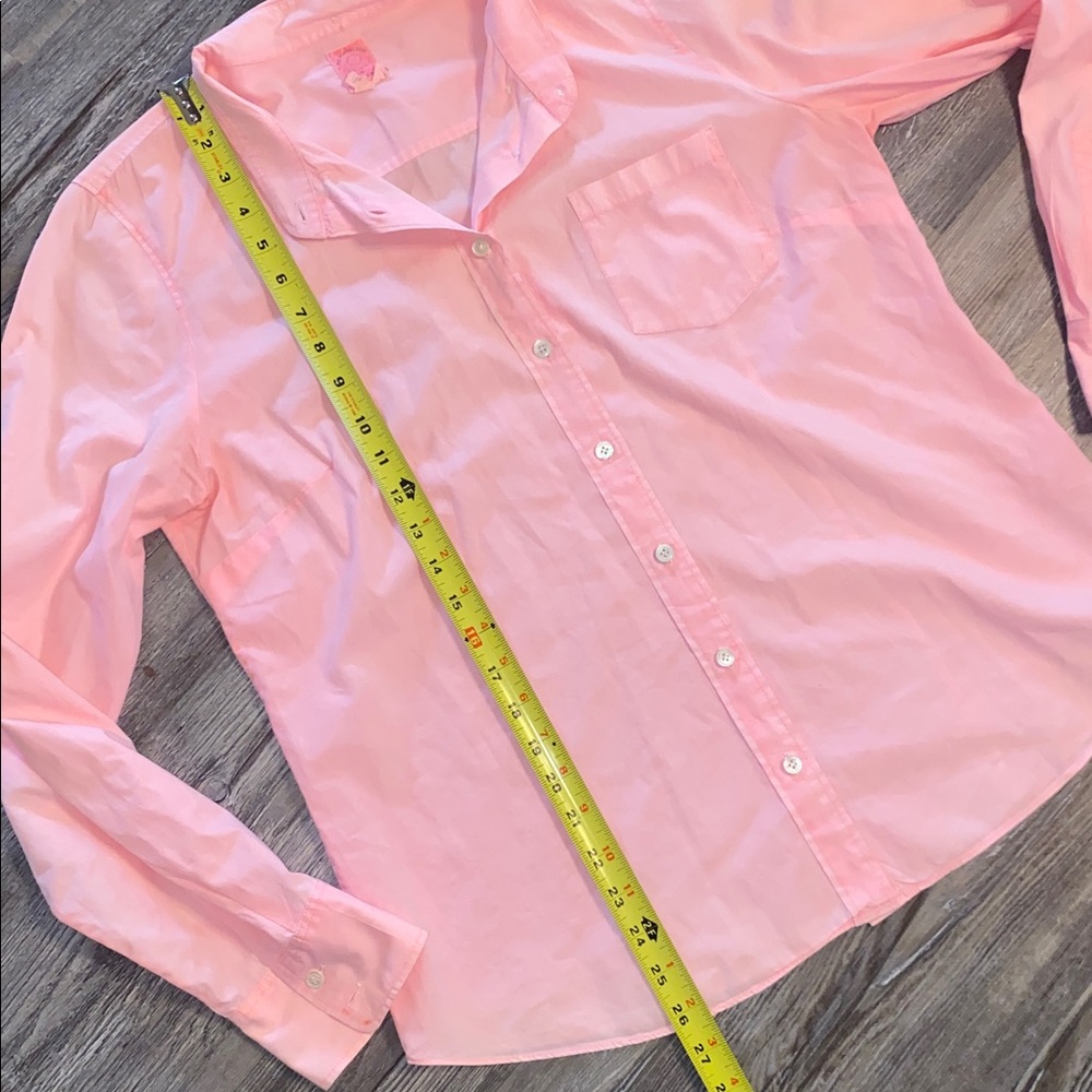 Vintage J. CREW The Perfect Shirt Pink Button Down 12 (Runs Small)